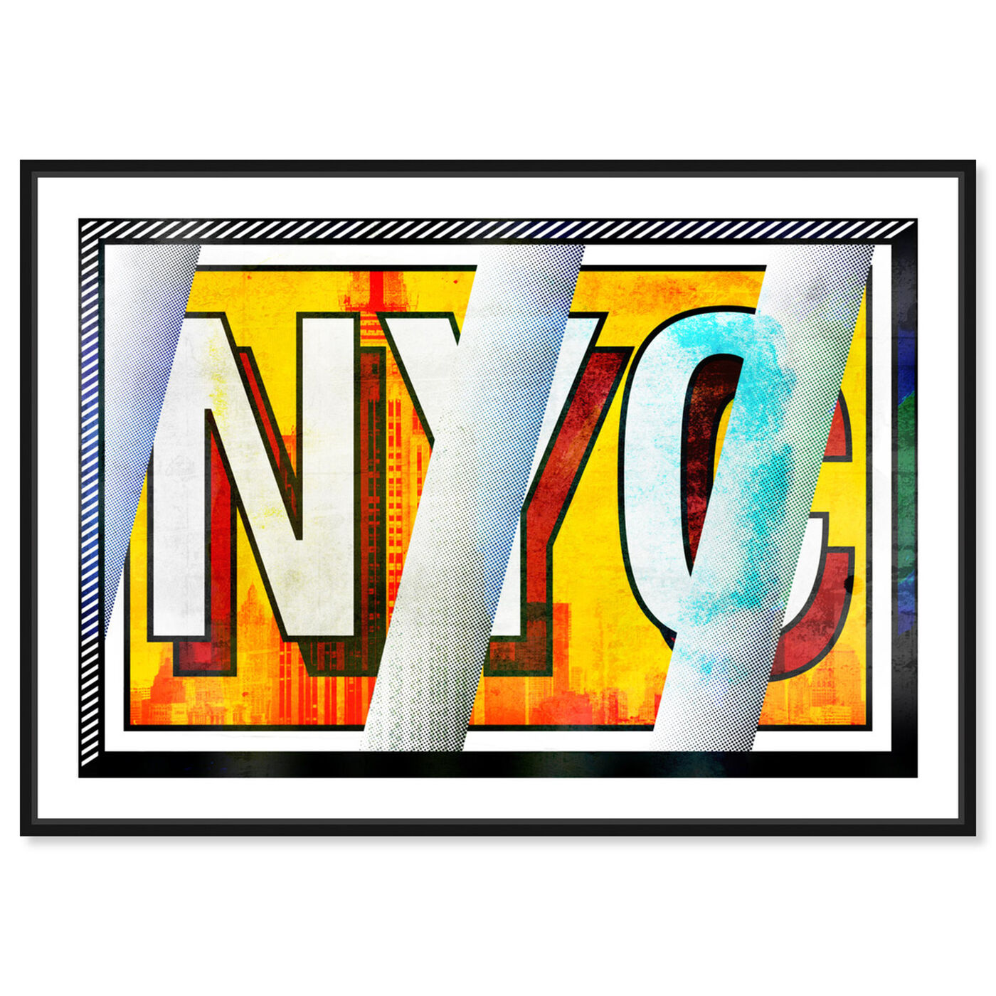 Front view of N-Y-C featuring advertising and comics art.