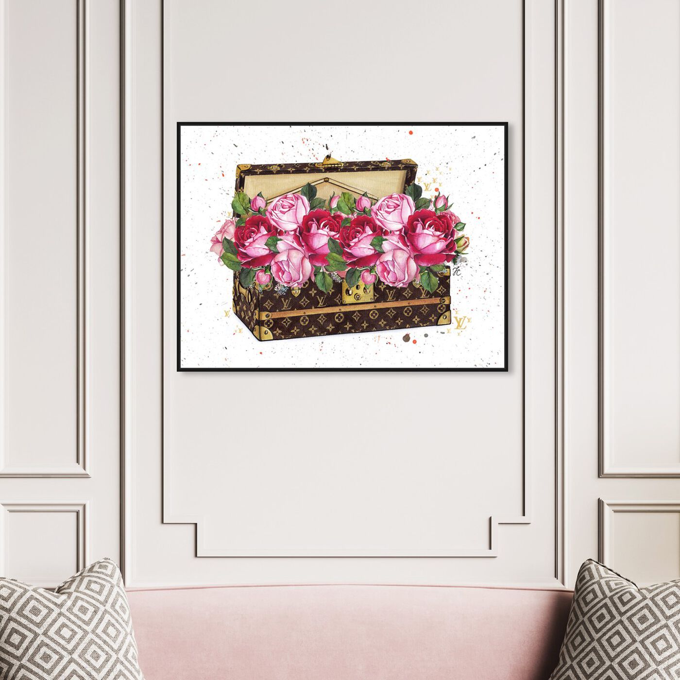 Hanging view of Doll Memories - Floral Trunk featuring floral and botanical and florals art.