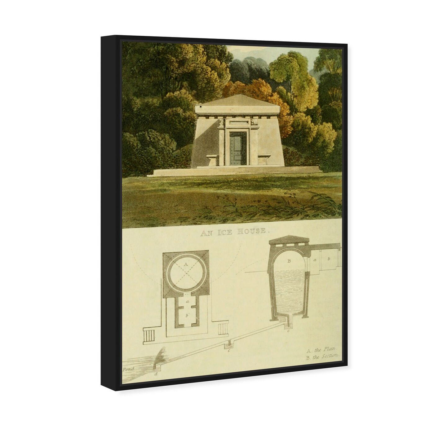 Angled view of Ice House - The Art Cabinet featuring classic and figurative and realism art.