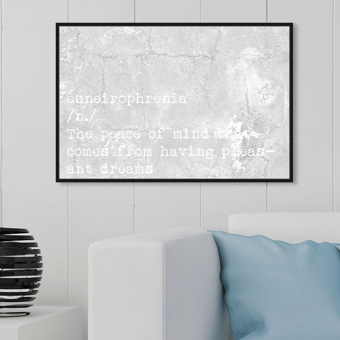 Hanging view of Pleasant Dreams featuring typography and quotes and motivational quotes and sayings art.
