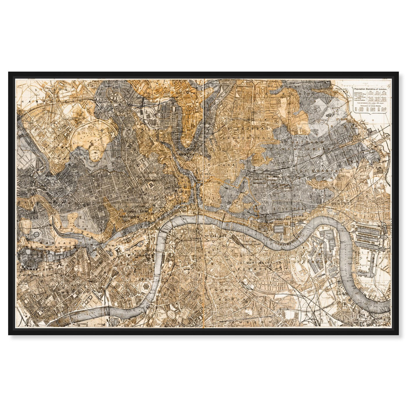 Front view of London 1883 Map featuring maps and flags and european cities maps art.