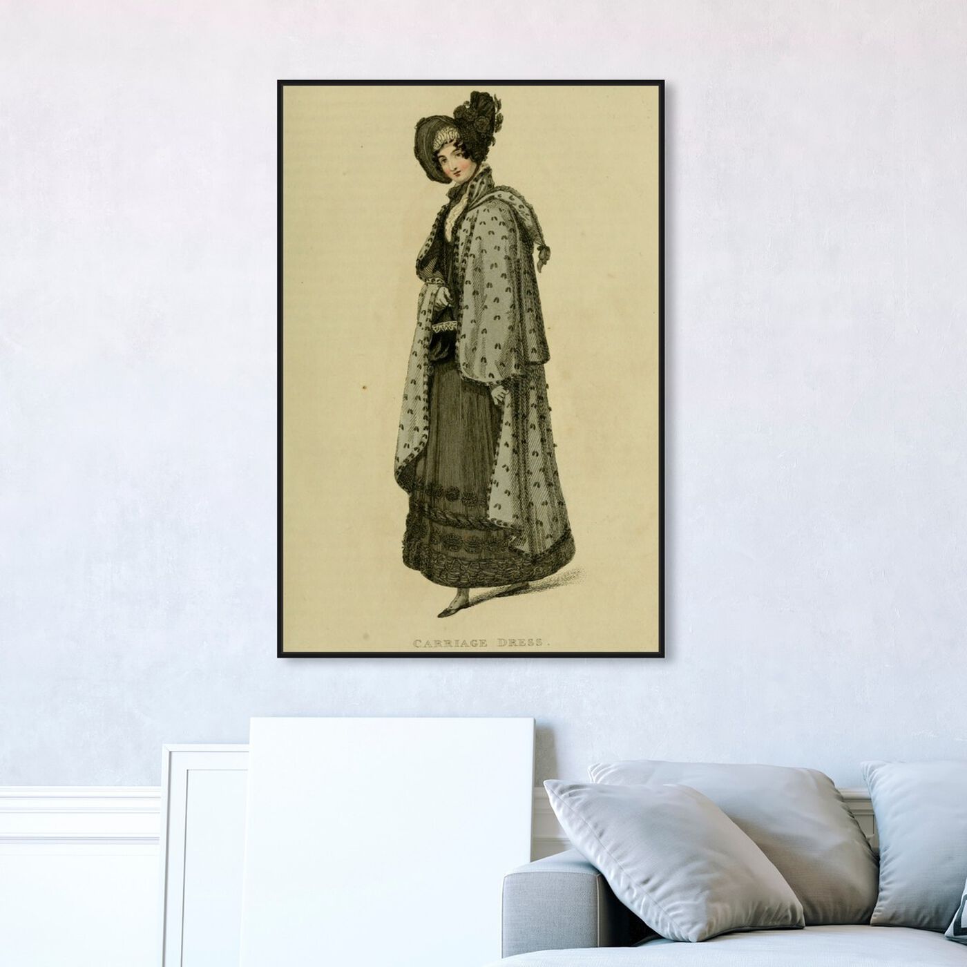 Hanging view of Carriage Dress - The Art Cabinet featuring fashion and glam and dress art.