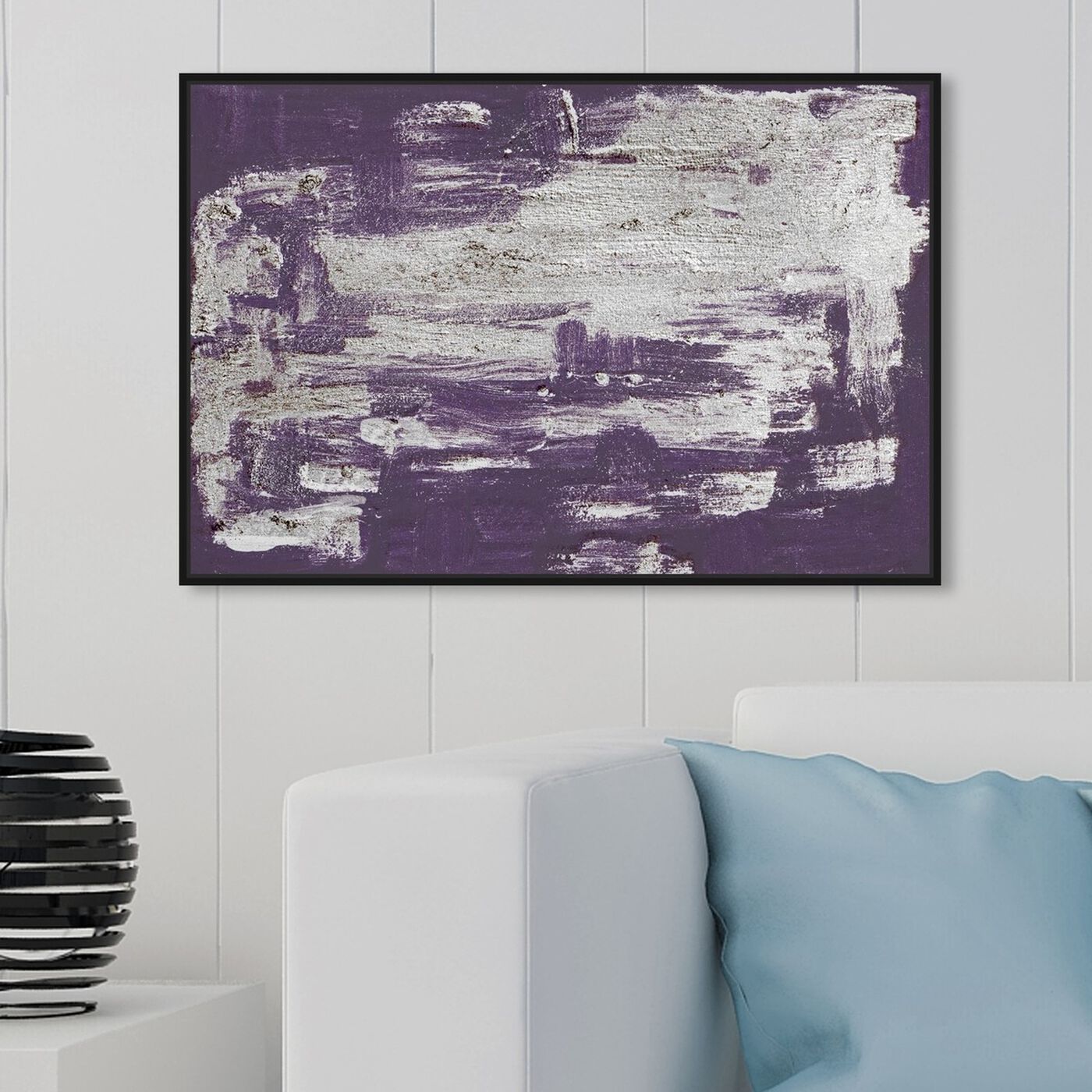 Hanging view of Pure Love Amethyst featuring abstract and paint art.