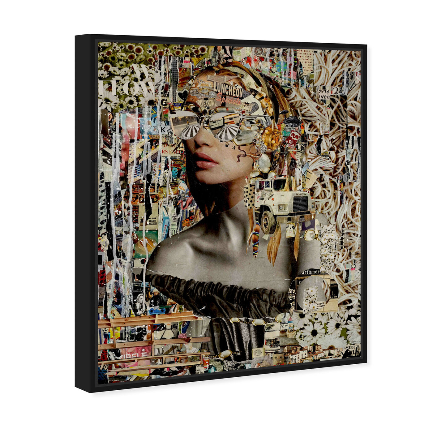 Angled view of Katy Hirschfeld - Flower Modern featuring fashion and glam and portraits art.