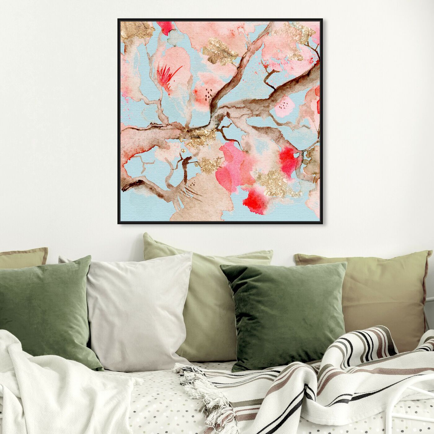 Hanging view of Under The Blossoms and Sky featuring floral and botanical and florals art.
