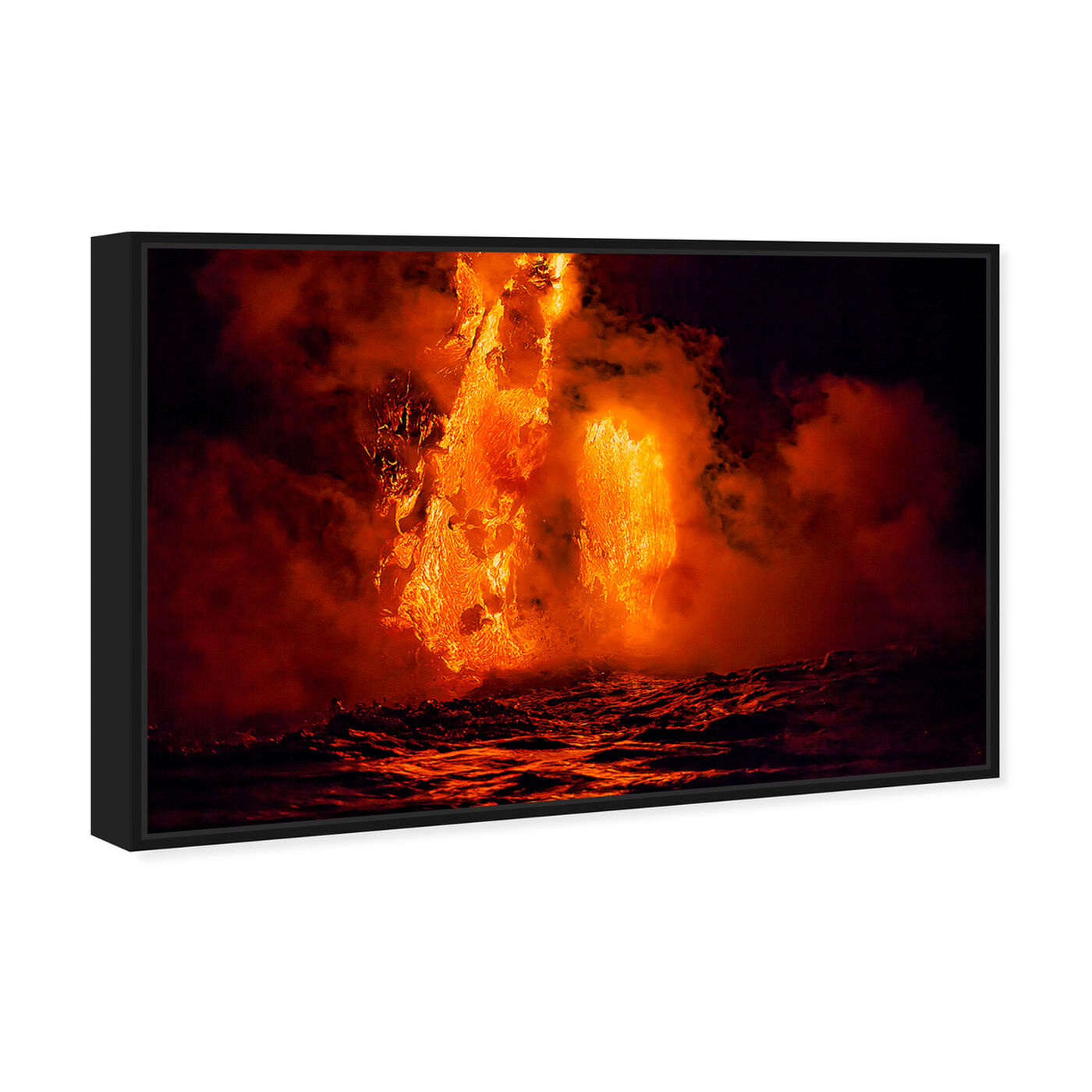 Angled view of Lava Flowing by David Fleetham featuring nature and landscape and nature art.