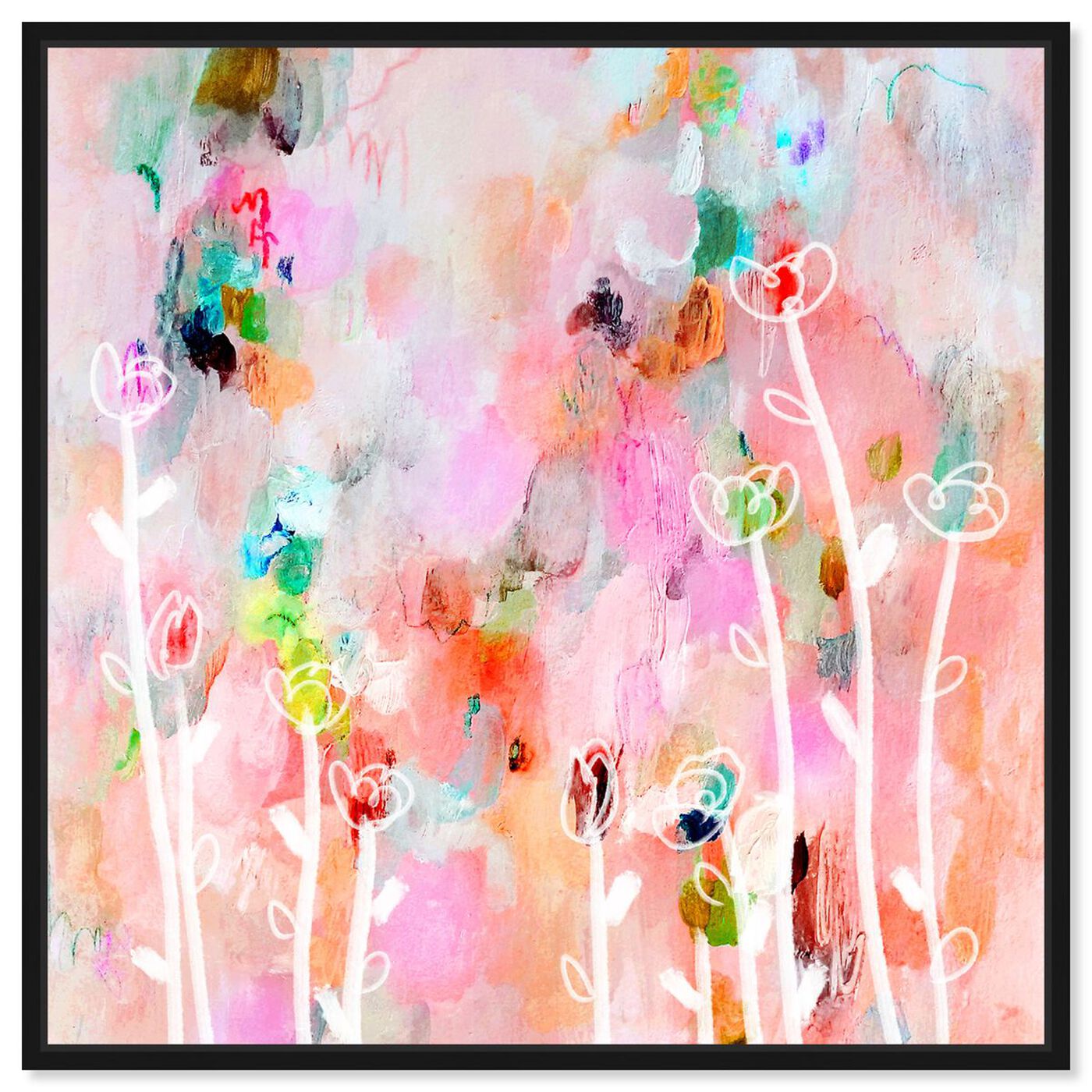 Front view of Aurora Flowers featuring abstract and flowers art.