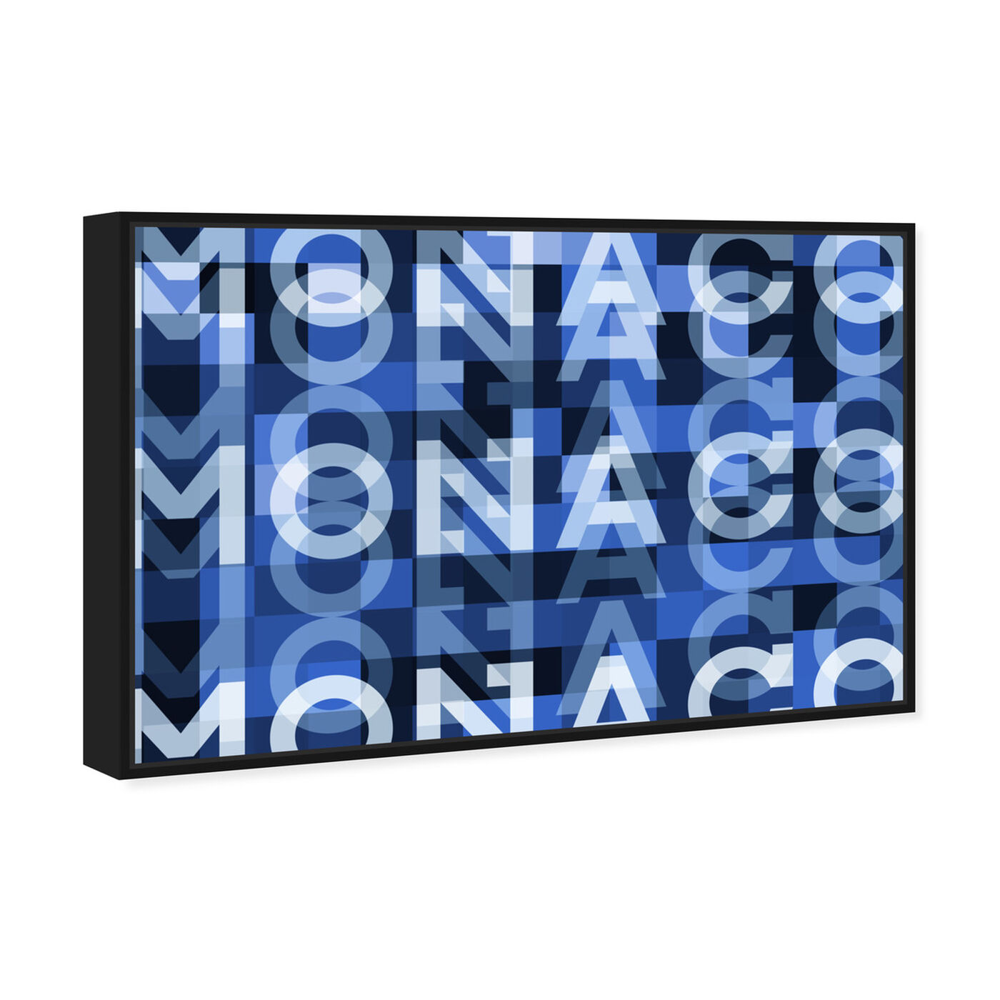 Angled view of Monaco featuring world and countries and european countries art.