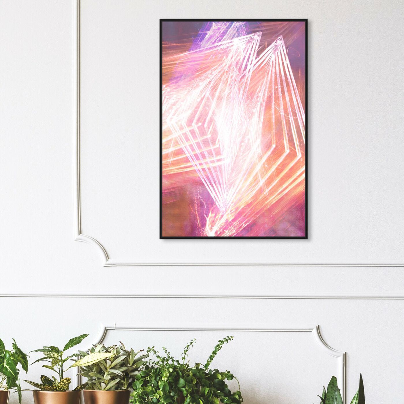 Hanging view of Blurred Lines featuring abstract and shapes art.