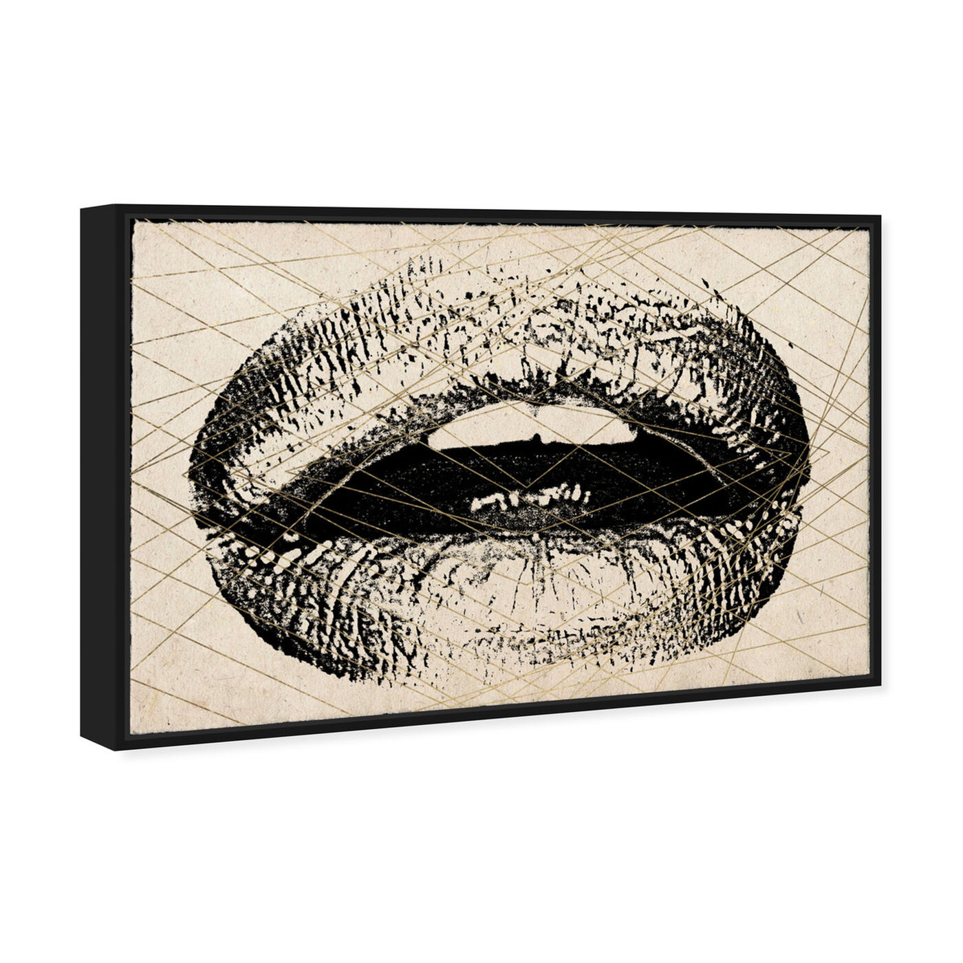 Angled view of Lips Print featuring fashion and glam and lips art.