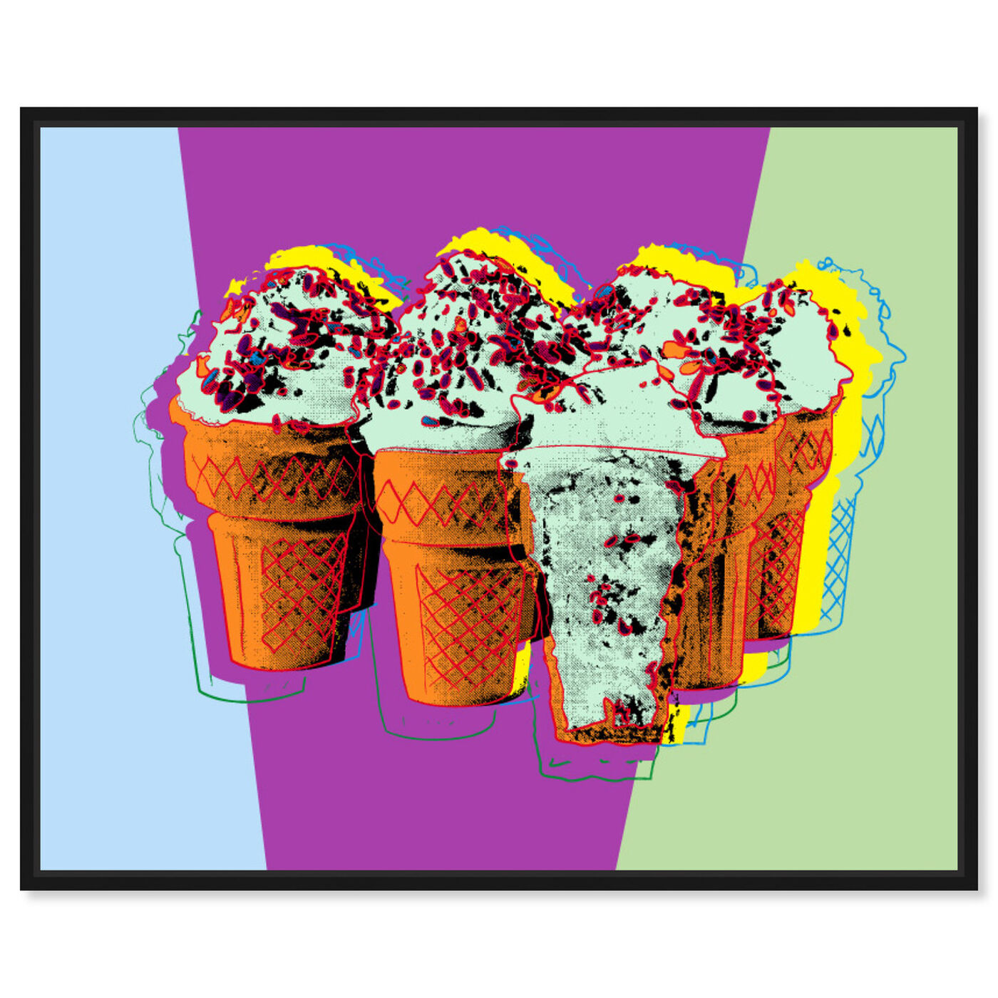 Front view of Classic Ice Cream featuring food and cuisine and ice cream and milkshakes art.