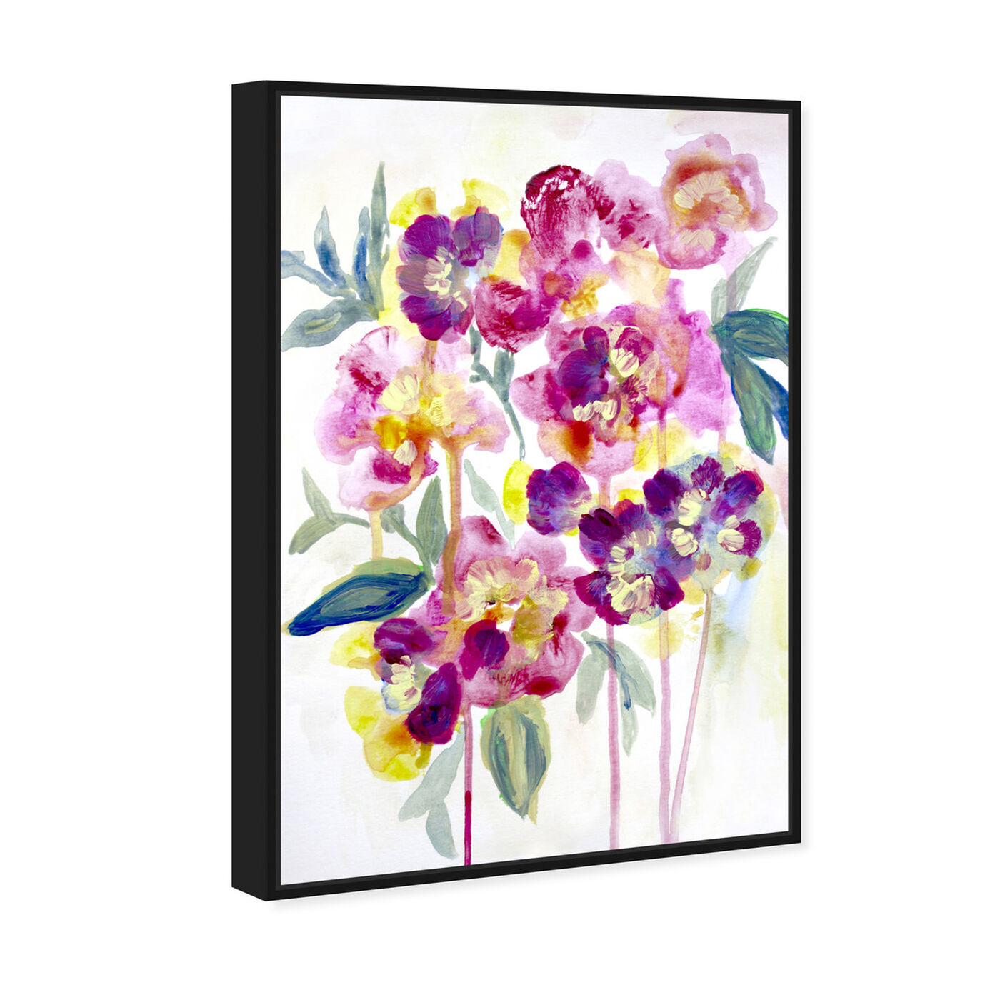 Angled view of Floral Dawny featuring floral and botanical and florals art.