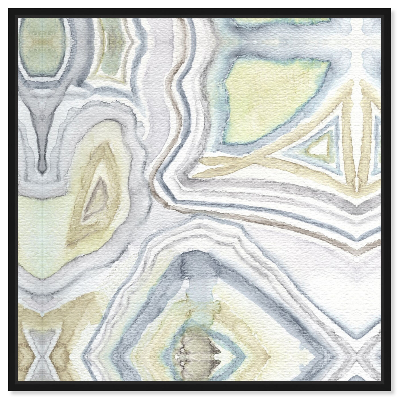 Front view of Quartz Matura featuring abstract and crystals art.