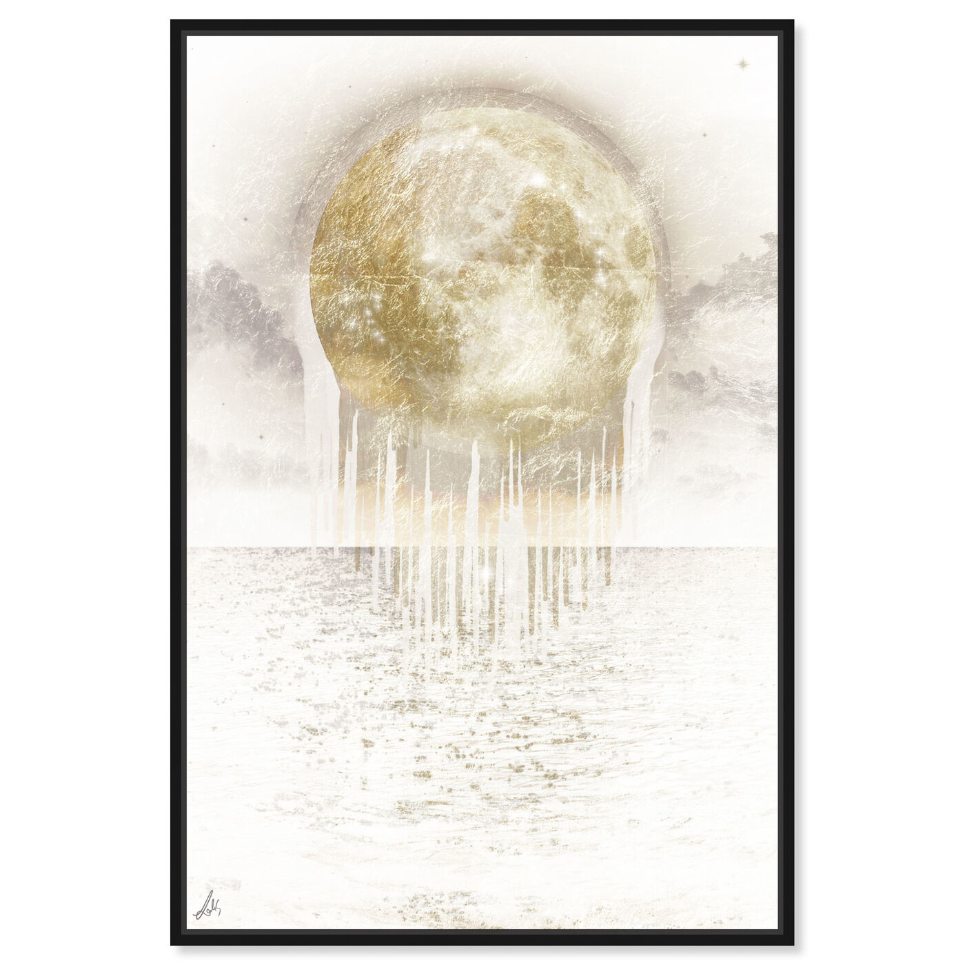 Front view of Melting Moonlight featuring astronomy and space and moons art.
