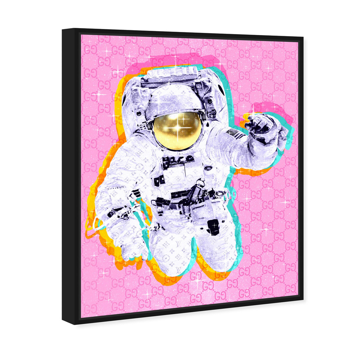 Angled view of Out of Orbit featuring astronomy and space and astronaut art.
