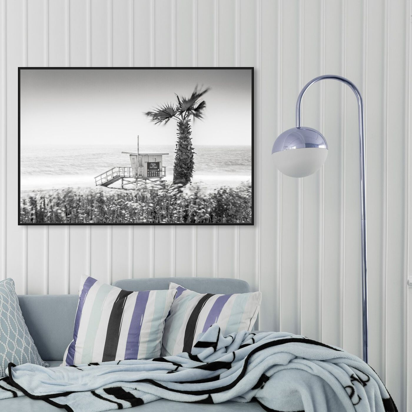 Hanging view of Curro Cardenal - Lifeguard Noir featuring nautical and coastal and coastal art.