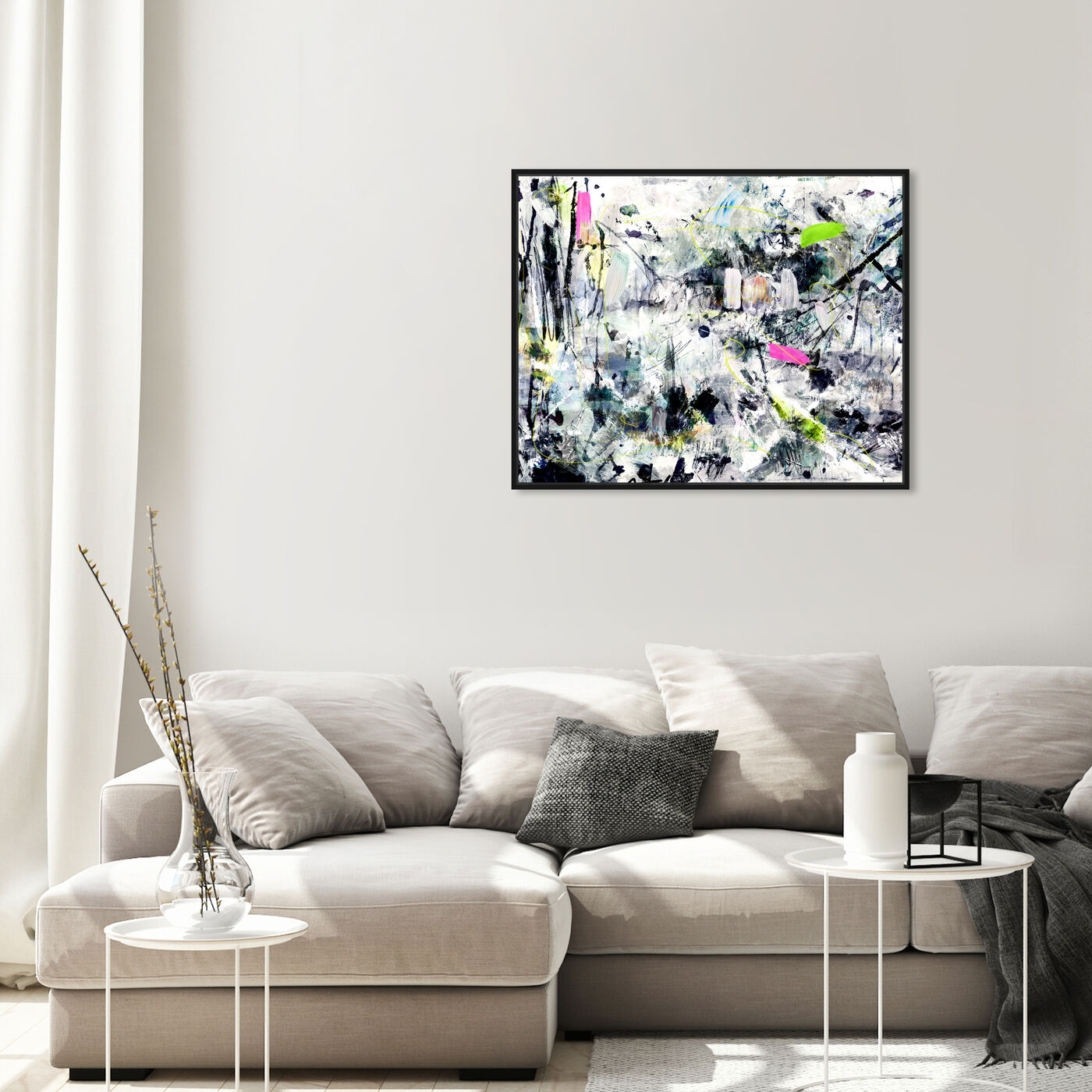 Hanging view of Leave me Wild featuring abstract and textures art.