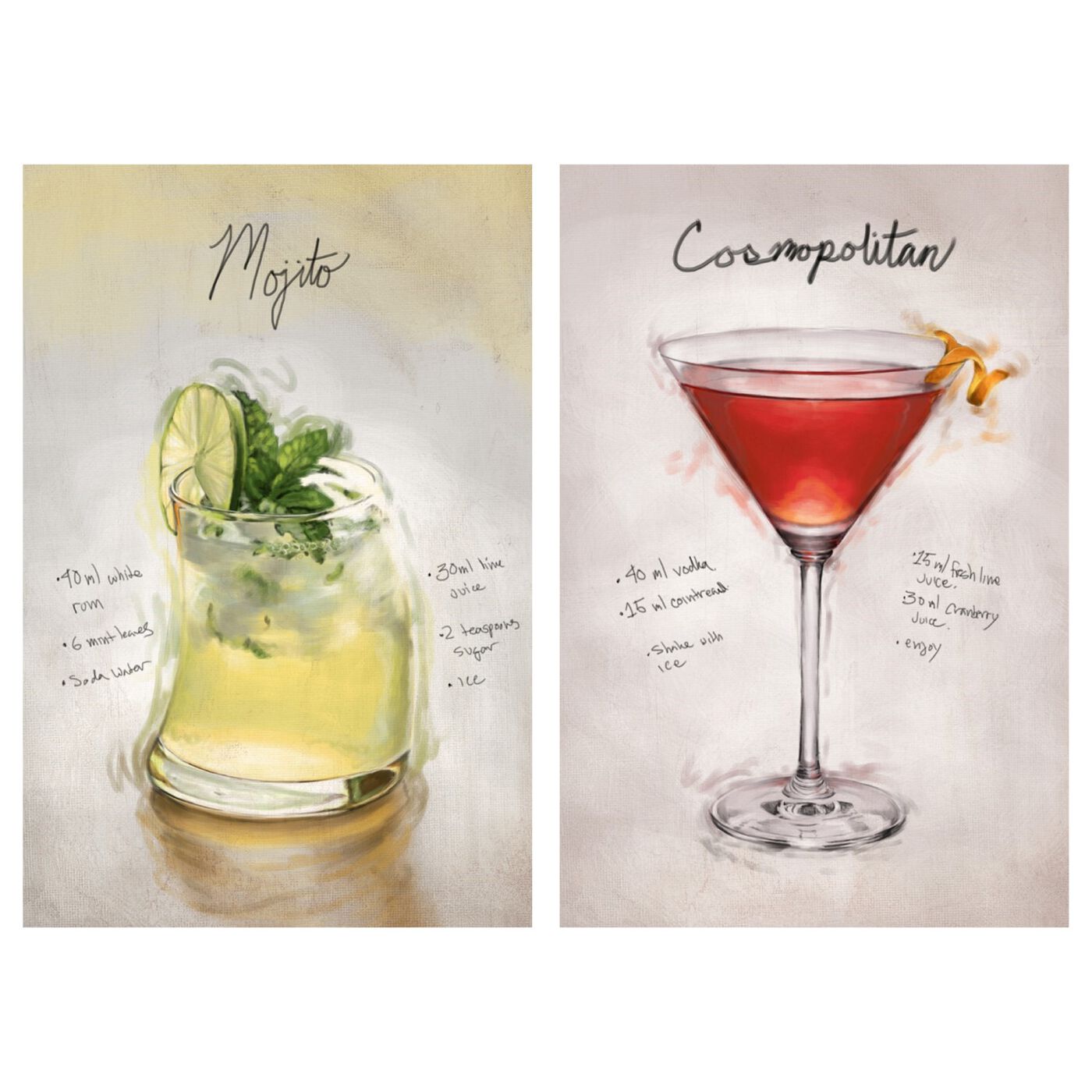 Cocktails set of 2