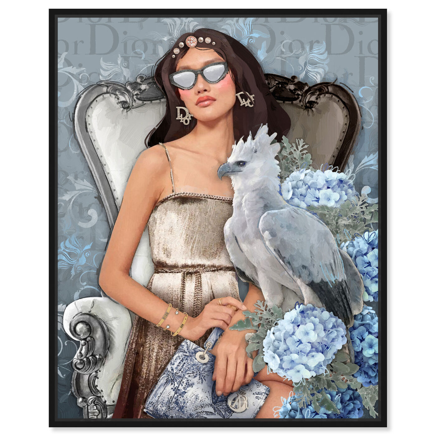 Front view of Bird Portrait featuring fashion and glam and portraits art.