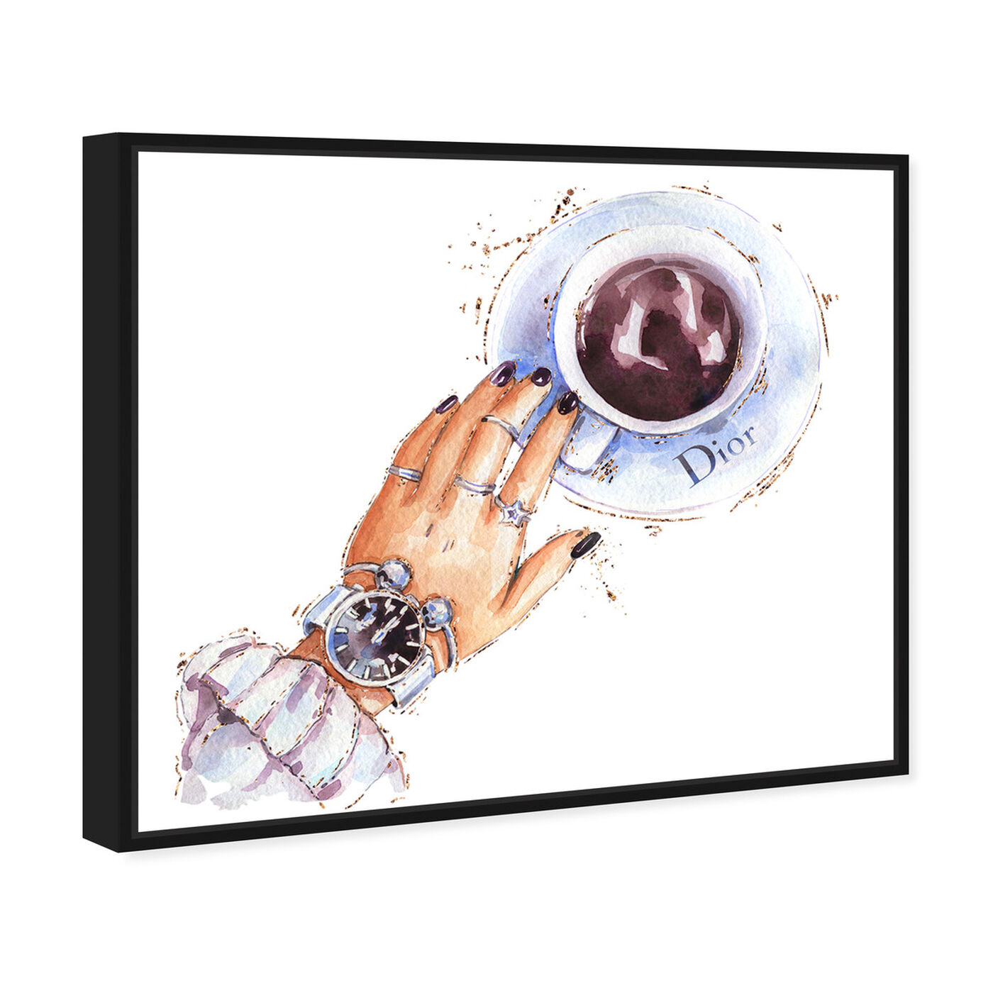 Angled view of Silver Watch and Chocolate featuring fashion and glam and accessories art.