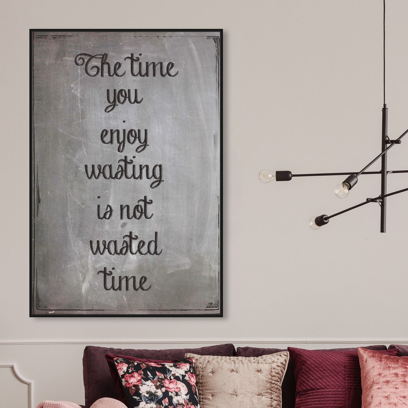 Hanging view of The Time featuring typography and quotes and inspirational quotes and sayings art.