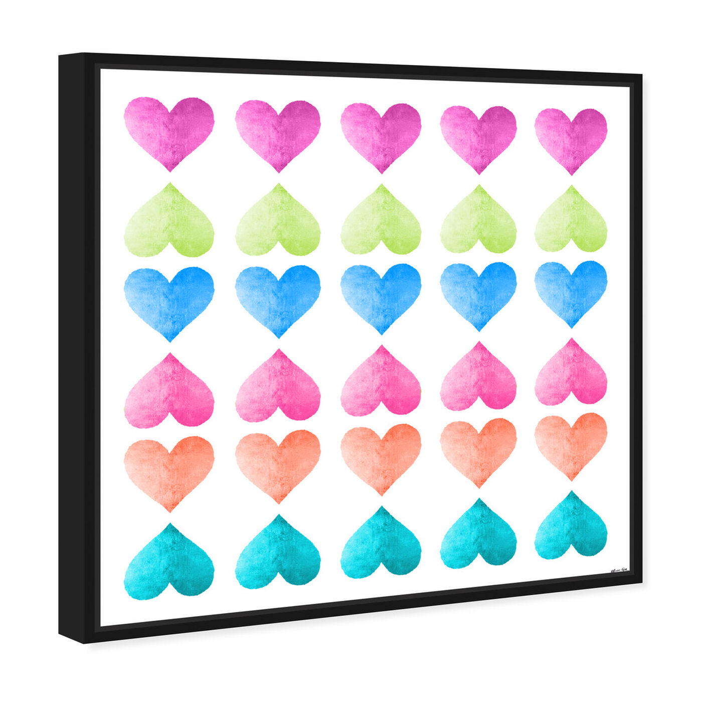 Angled view of Love Game Fresh I featuring fashion and glam and hearts art.