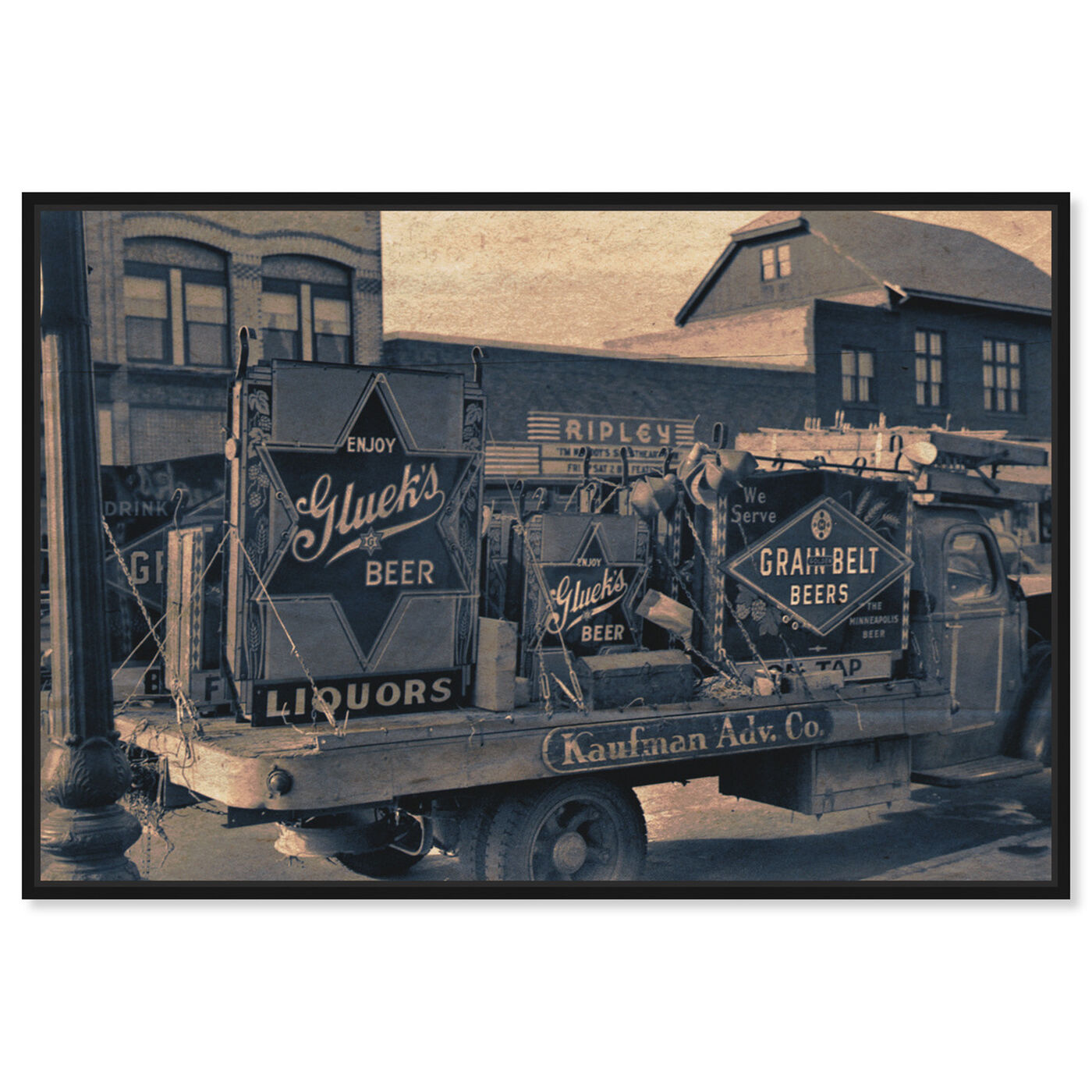 Front view of Beer Truck featuring drinks and spirits and beer art.