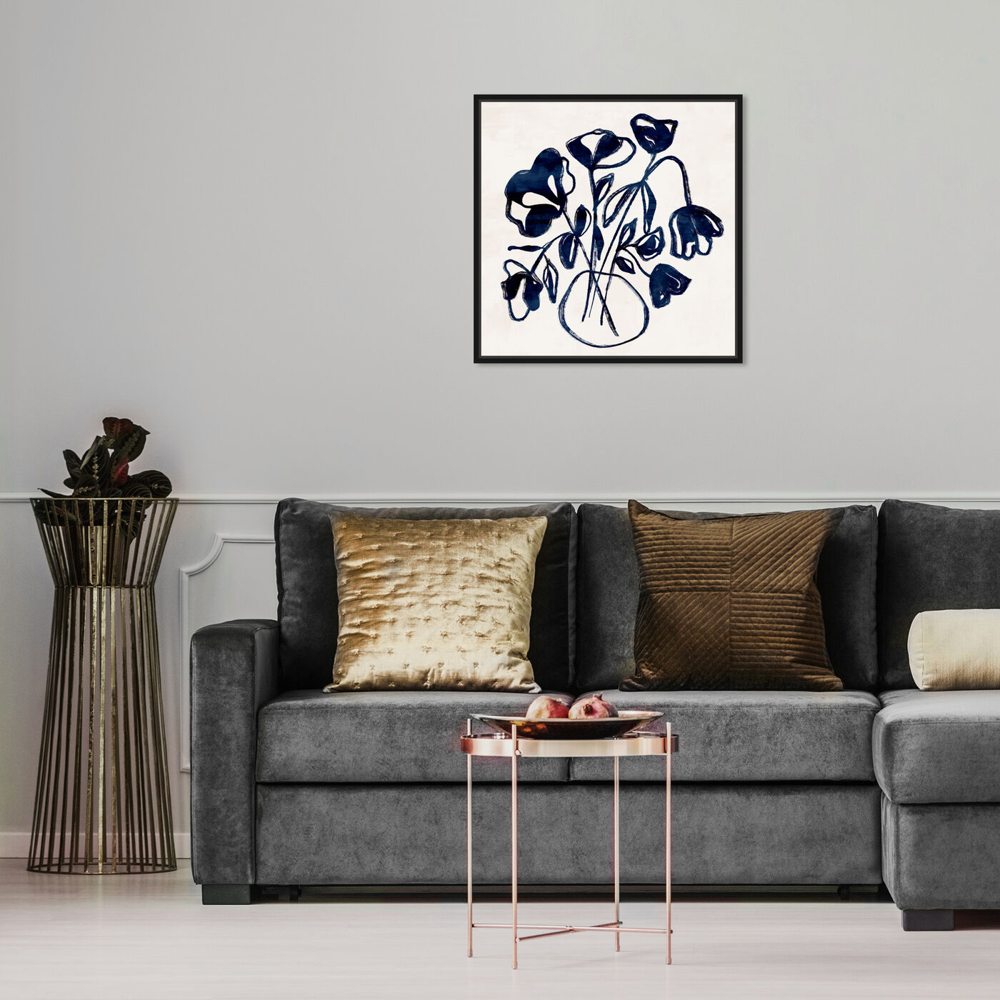 Hanging view of Floral Vase featuring floral and botanical and florals art.