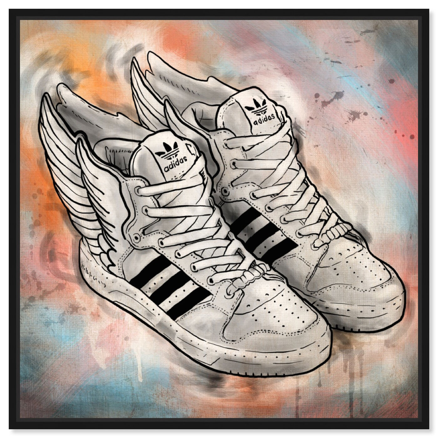 Front view of My Flying Kicks featuring fashion and glam and shoes art.