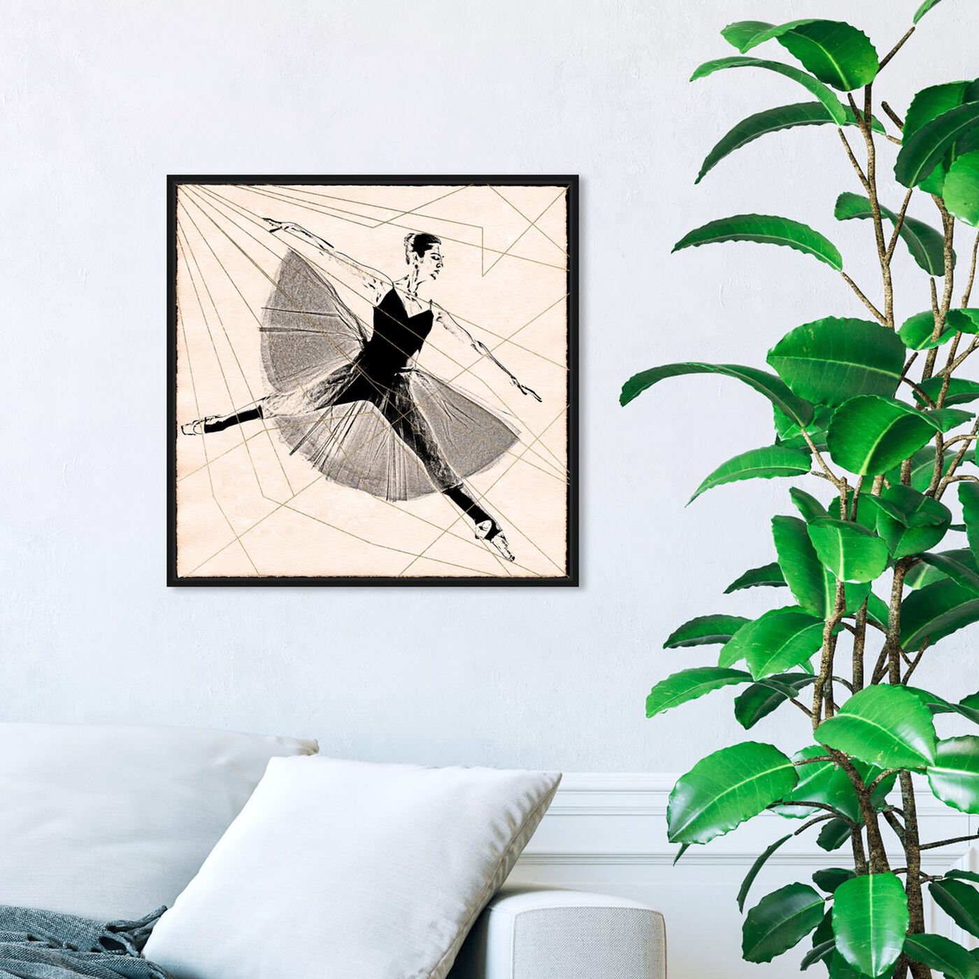 Hanging view of Ballet I Print featuring sports and teams and ballet art.