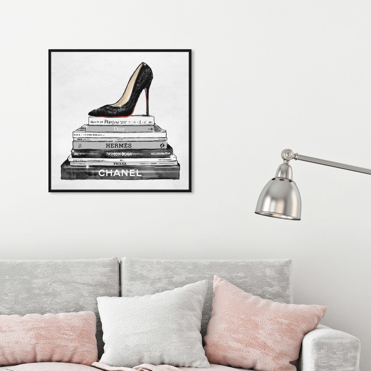 Glam Shoe and Books | Fashion and Glam Wall Art by Oliver Gal