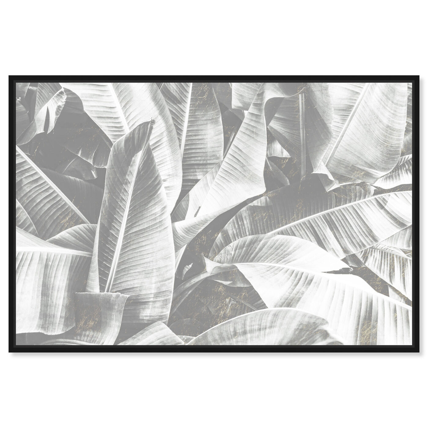 Front view of Banana Leaf Light featuring floral and botanical and botanicals art.