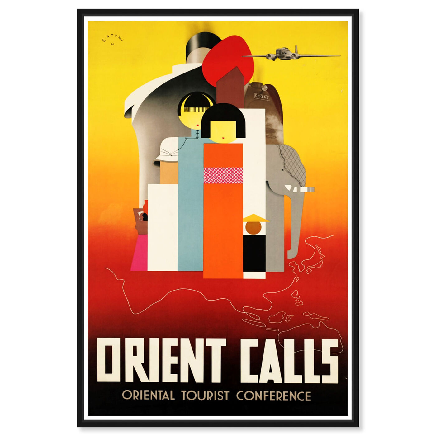 Front view of Orient Calls featuring advertising and posters art.