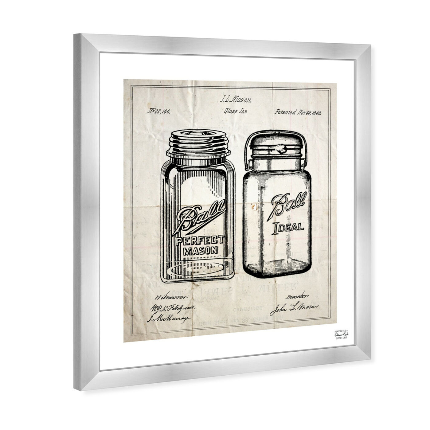 Angled view of Mason Jar - Adapted 1853 featuring food and cuisine and kitchen art.