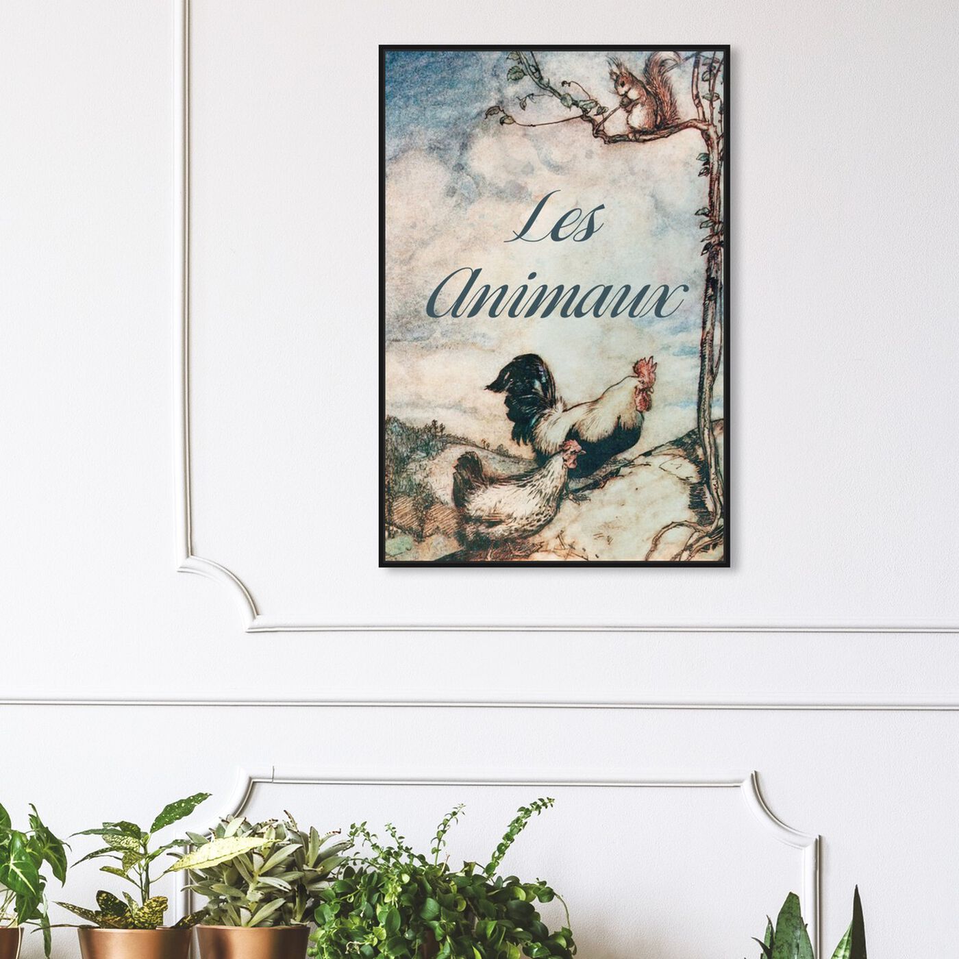 Hanging view of Les Animaux featuring animals and farm animals art.