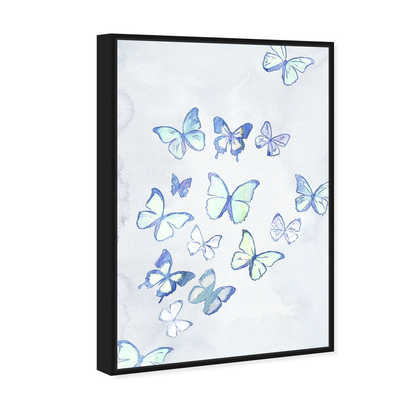 Angled view of Flying Butterflies featuring animals and insects art.