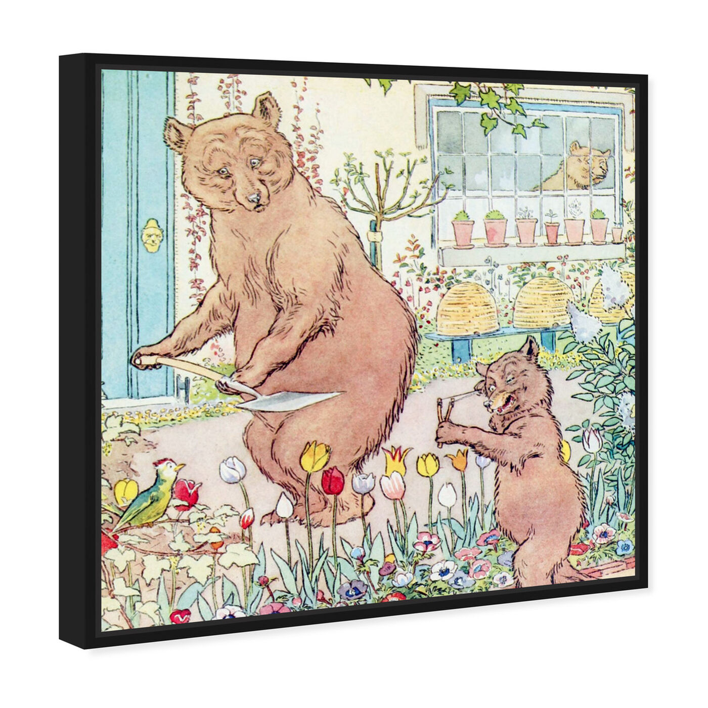Angled view of Three Bears featuring animals and zoo and wild animals art.