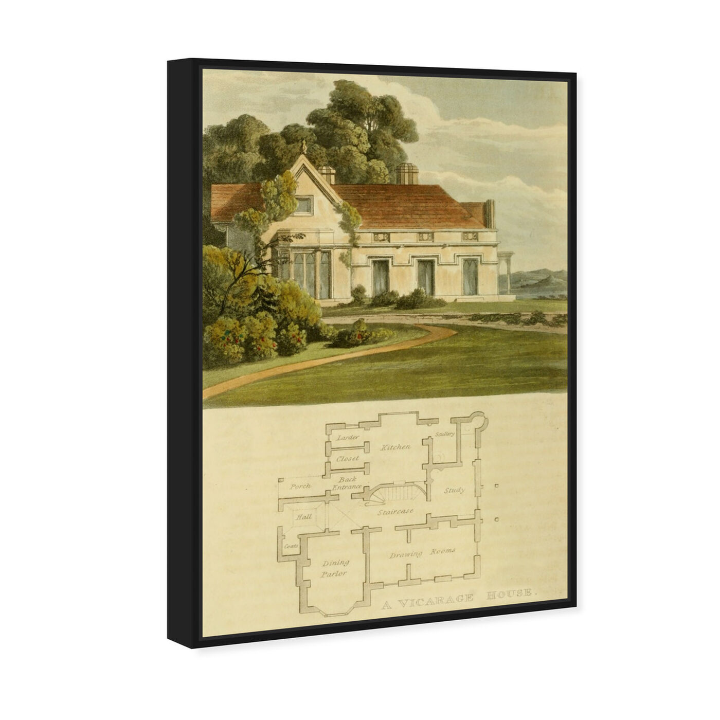 Angled view of Vicarage House - The Art Cabinet featuring architecture and buildings and structures art.