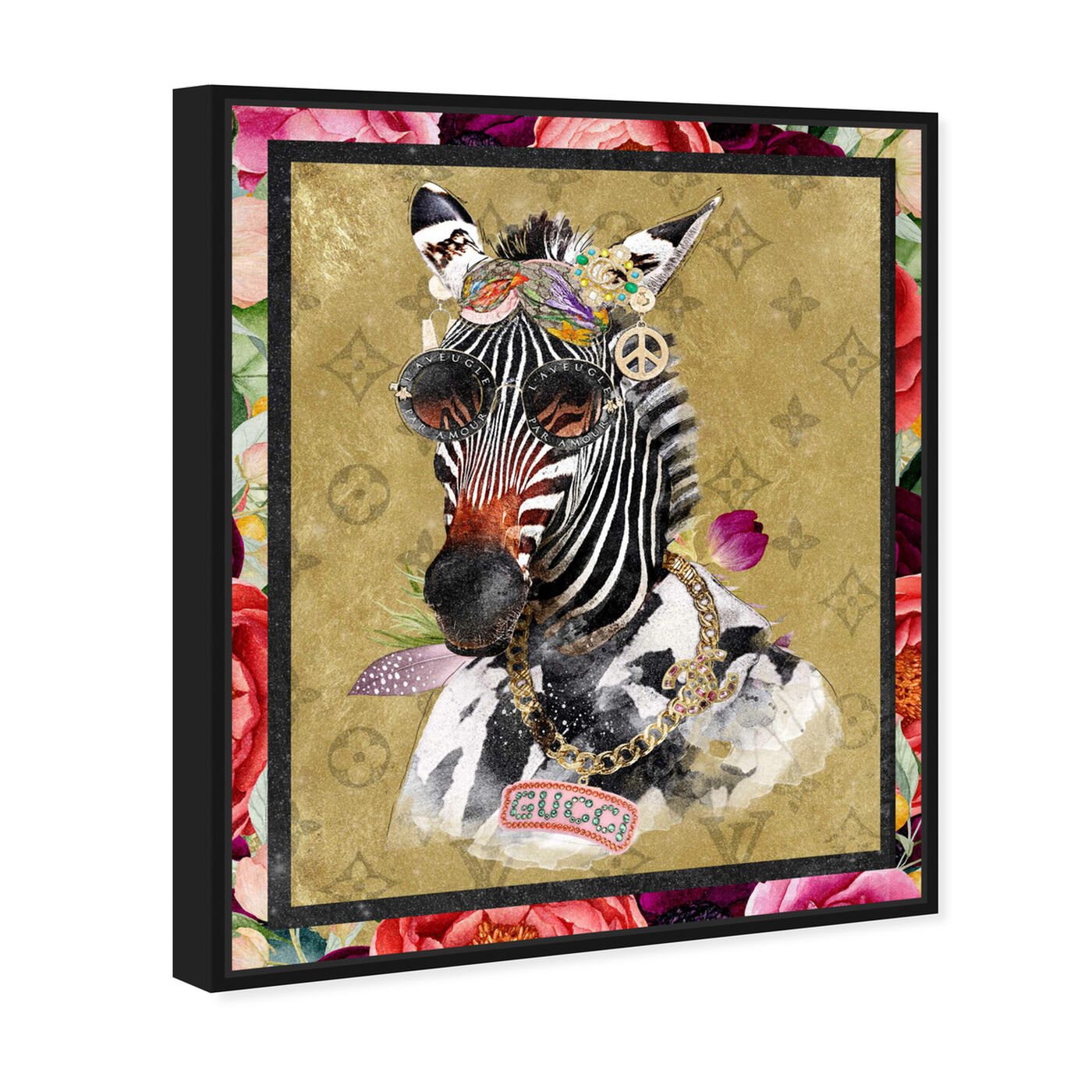 Angled view of Luxe Aunt Portrait featuring animals and zoo and wild animals art.