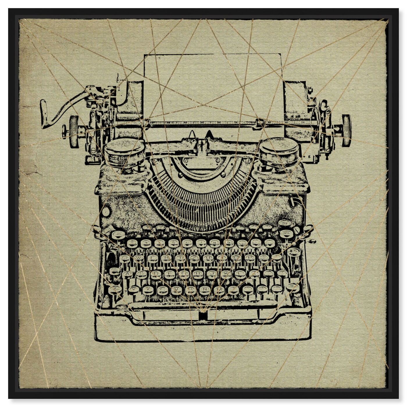 Front view of Classic Typewriter Print featuring entertainment and hobbies and writing art.