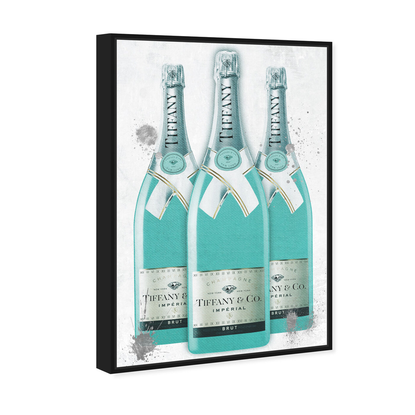 Angled view of Diamonds and Bubbles Champagne featuring fashion and glam and lifestyle art.