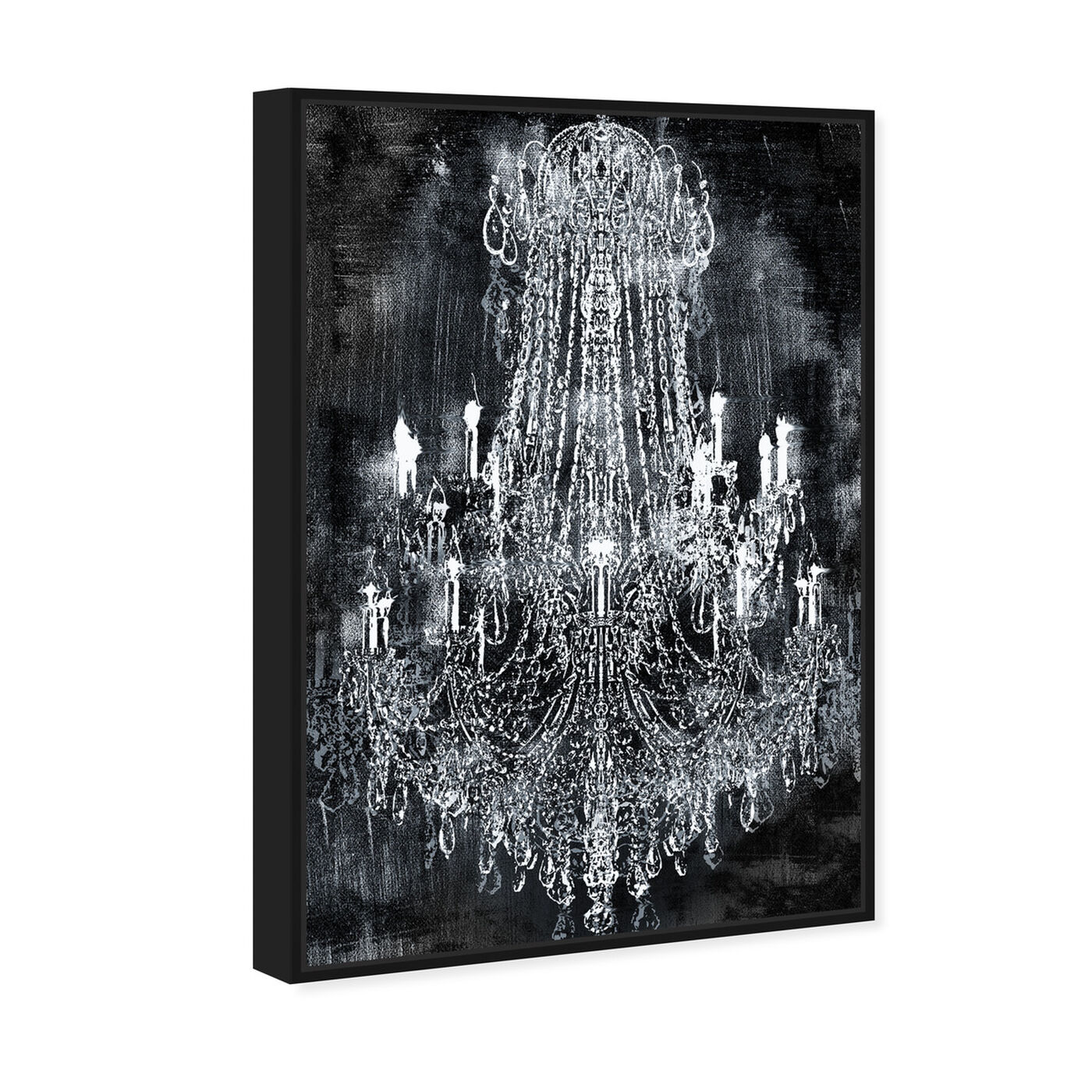 Angled view of Crushed Velvet Chandelier featuring fashion and glam and chandeliers art.