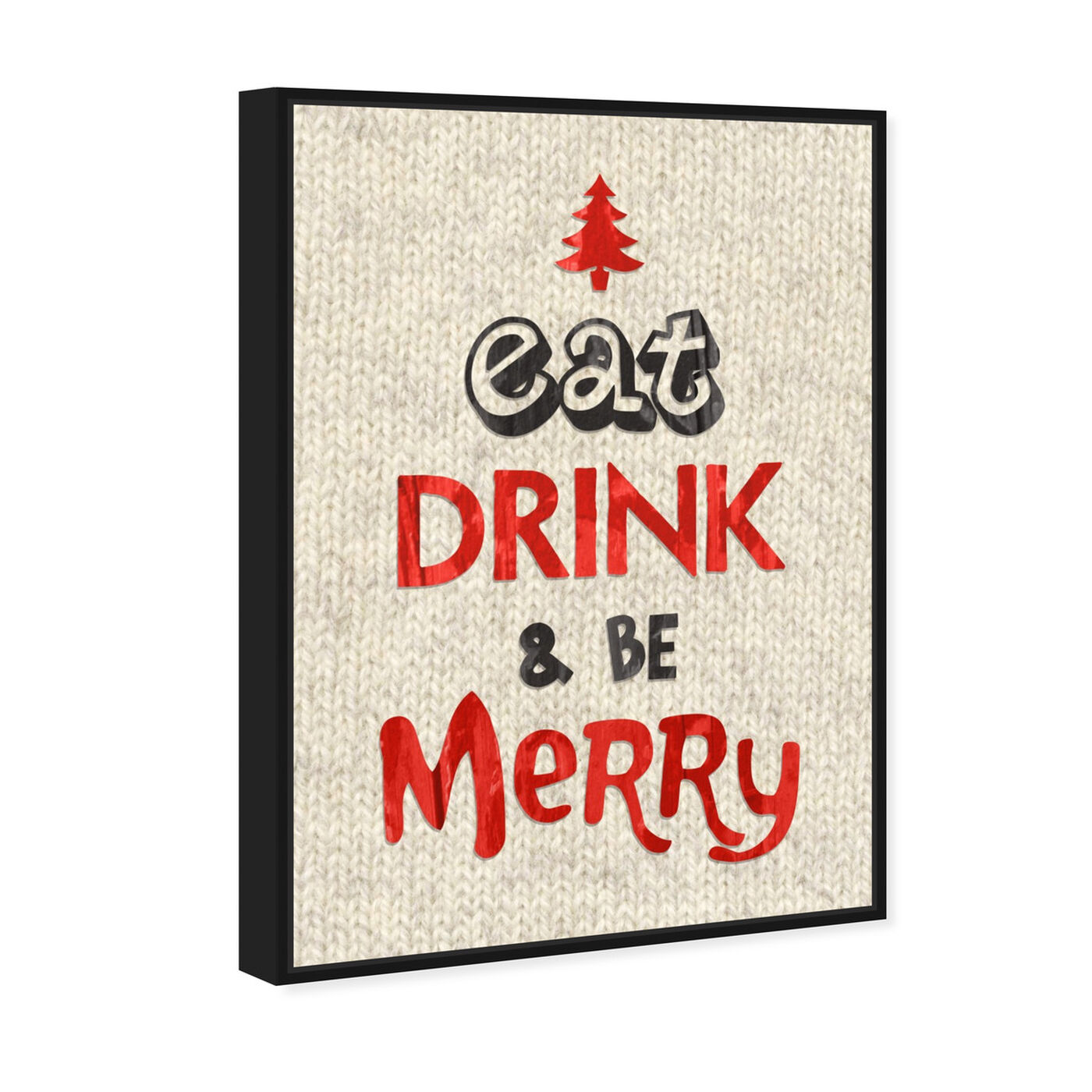 Angled view of Eat Drink and Be Merry featuring holiday and seasonal and holidays art.