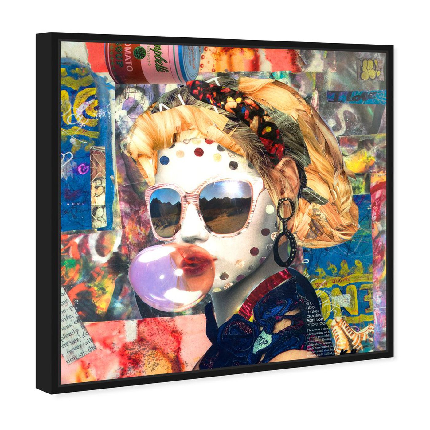 Angled view of Katy Hirschfeld - Bubblegum featuring fashion and glam and portraits art.