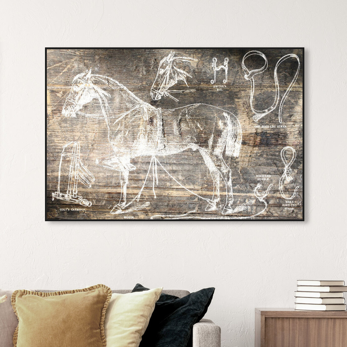 Hanging view of Horse Breaking Guide featuring animals and farm animals art.