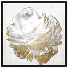 Front view of Gold and Light Floral White featuring floral and botanical and florals art. image number null