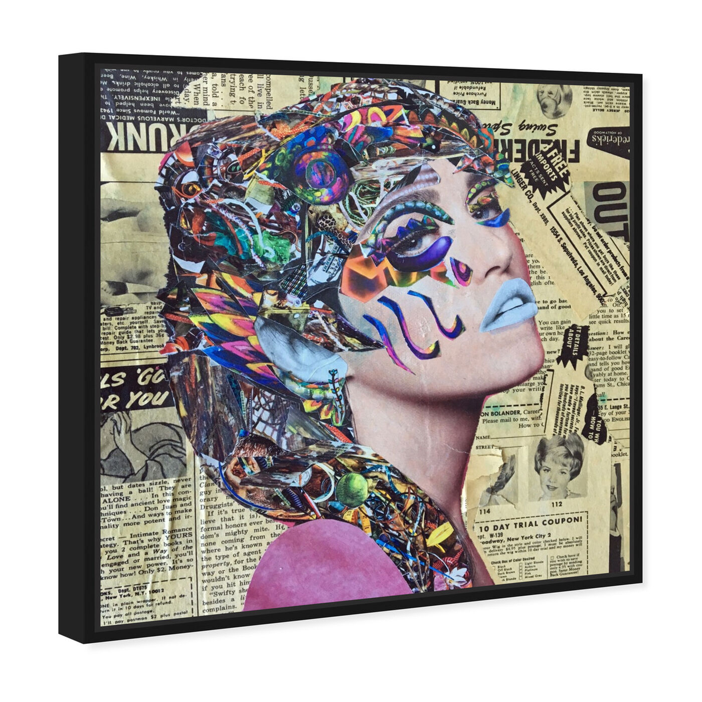 Angled view of Hieroglyphics by Katy Hirschfeld featuring fashion and glam and portraits art.