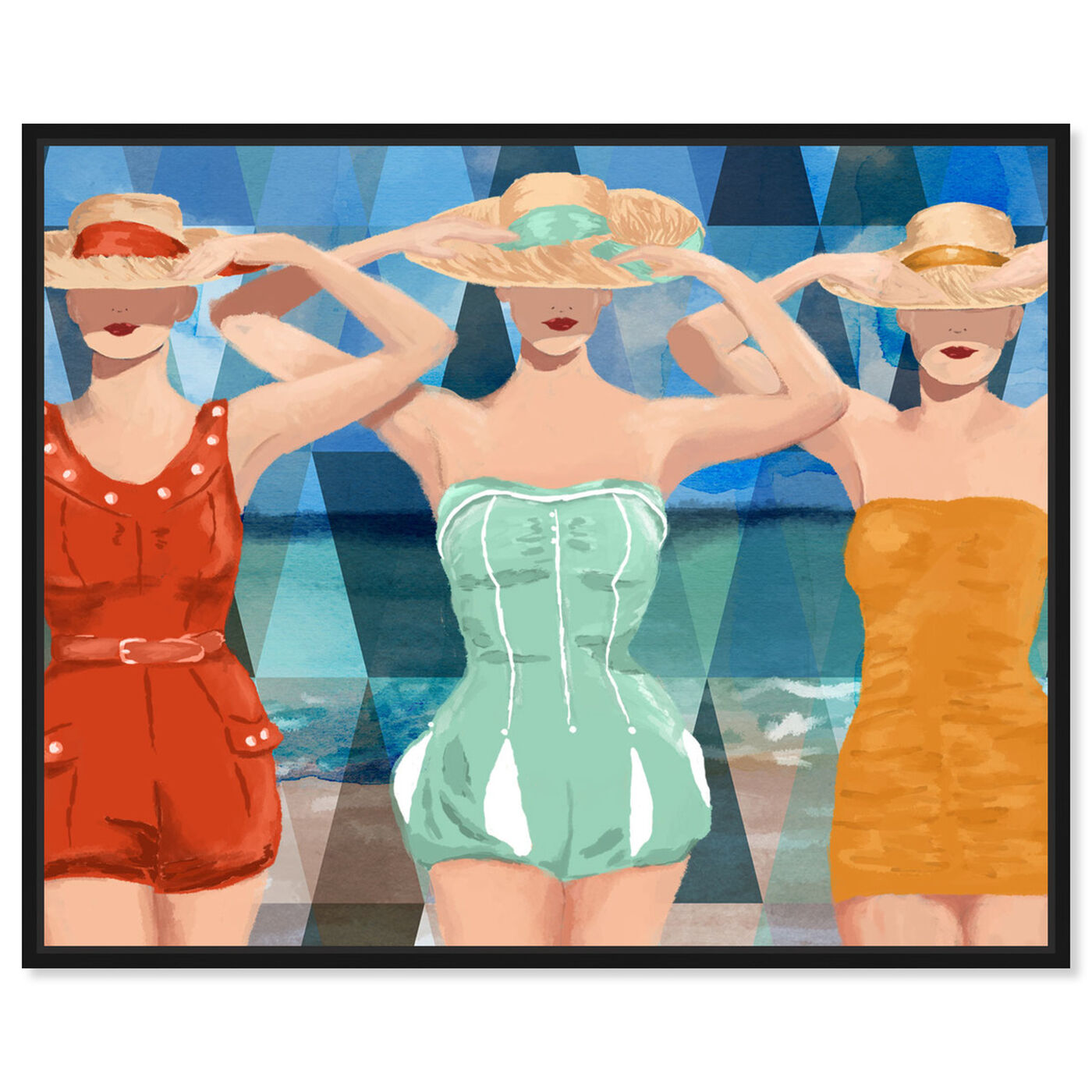 Front view of Swimming Beauties featuring fashion and glam and outfits art.