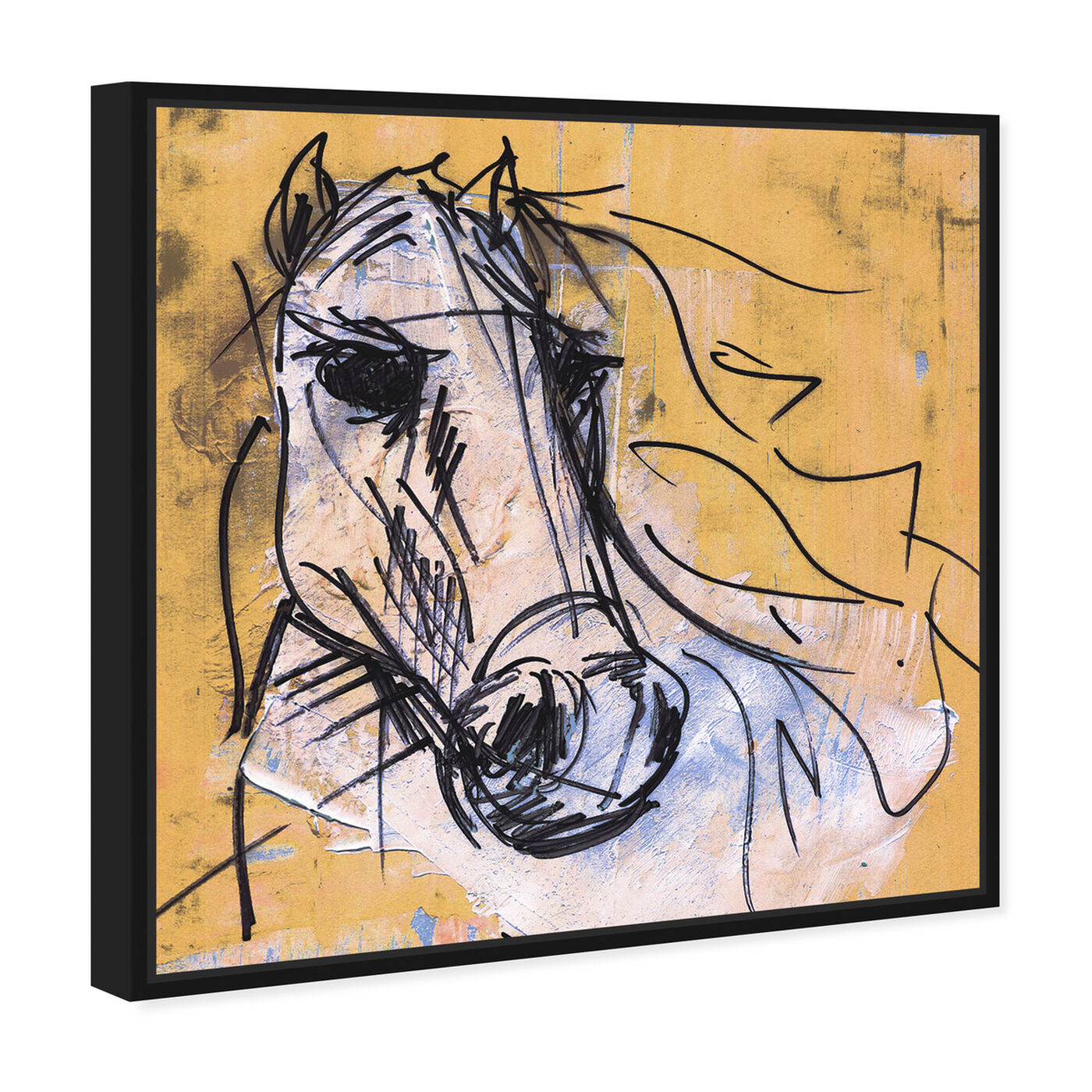 Angled view of Horse Study By Carson Kressley featuring animals and farm animals art.