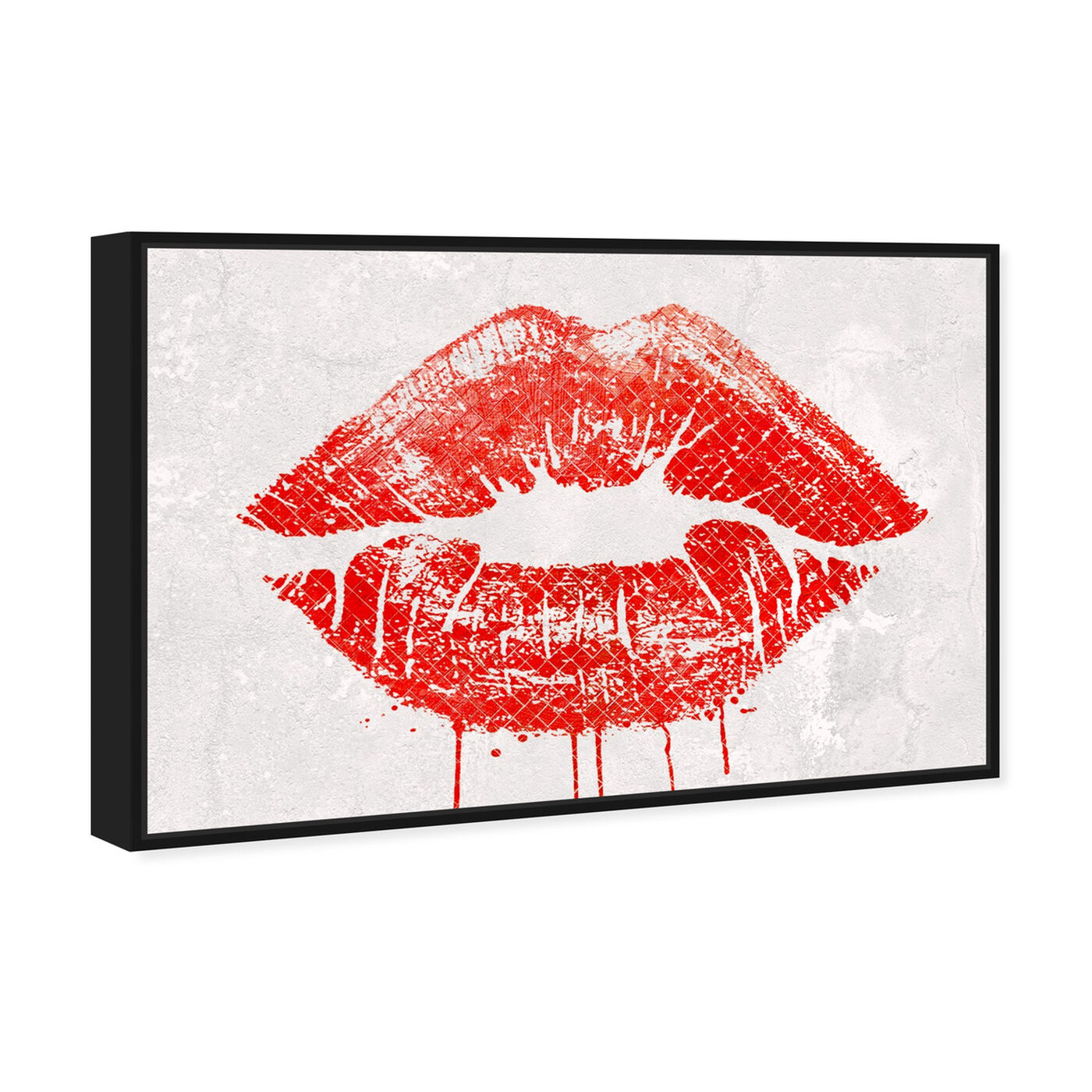 Angled view of Solid Kiss RED I featuring fashion and glam and lips art.